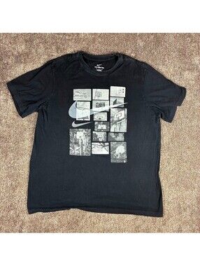 Nike The Nike Tee Black Graphic Logo T-Shirt Mens Size Large